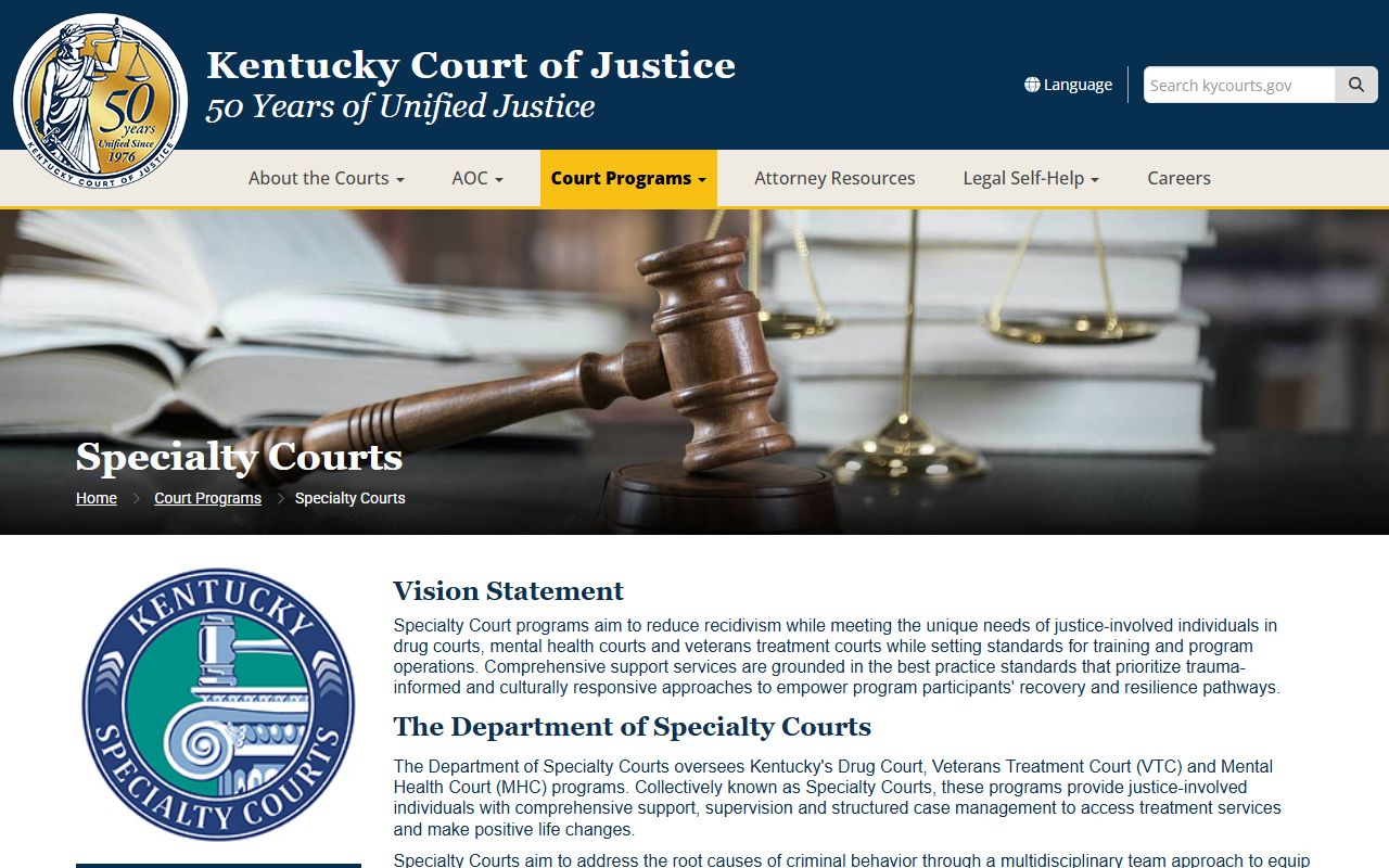 Breckinridge County court records Kentucky Specialty Courts overview