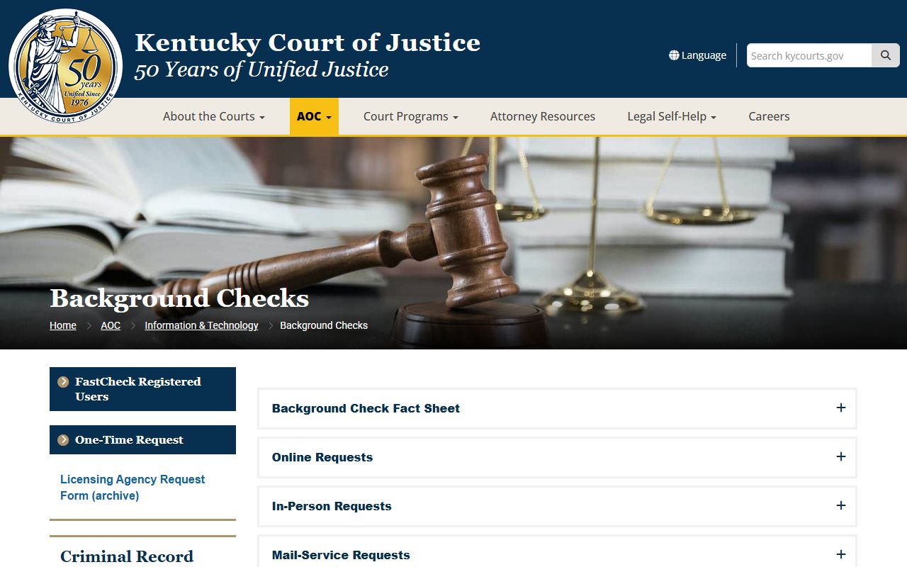 Breckinridge County criminal court records Kentucky AOC criminal record reports