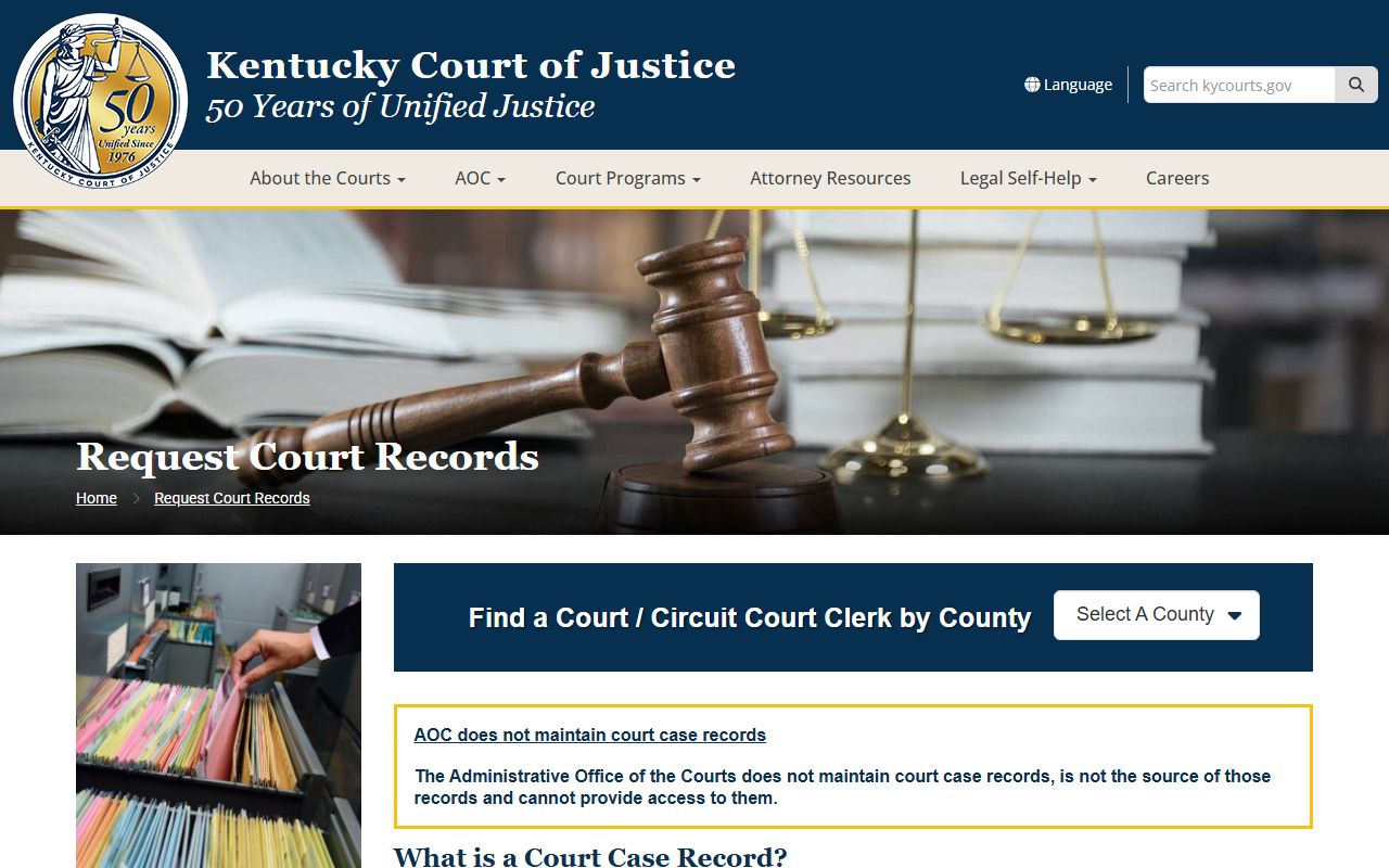 Breckinridge County court records request process