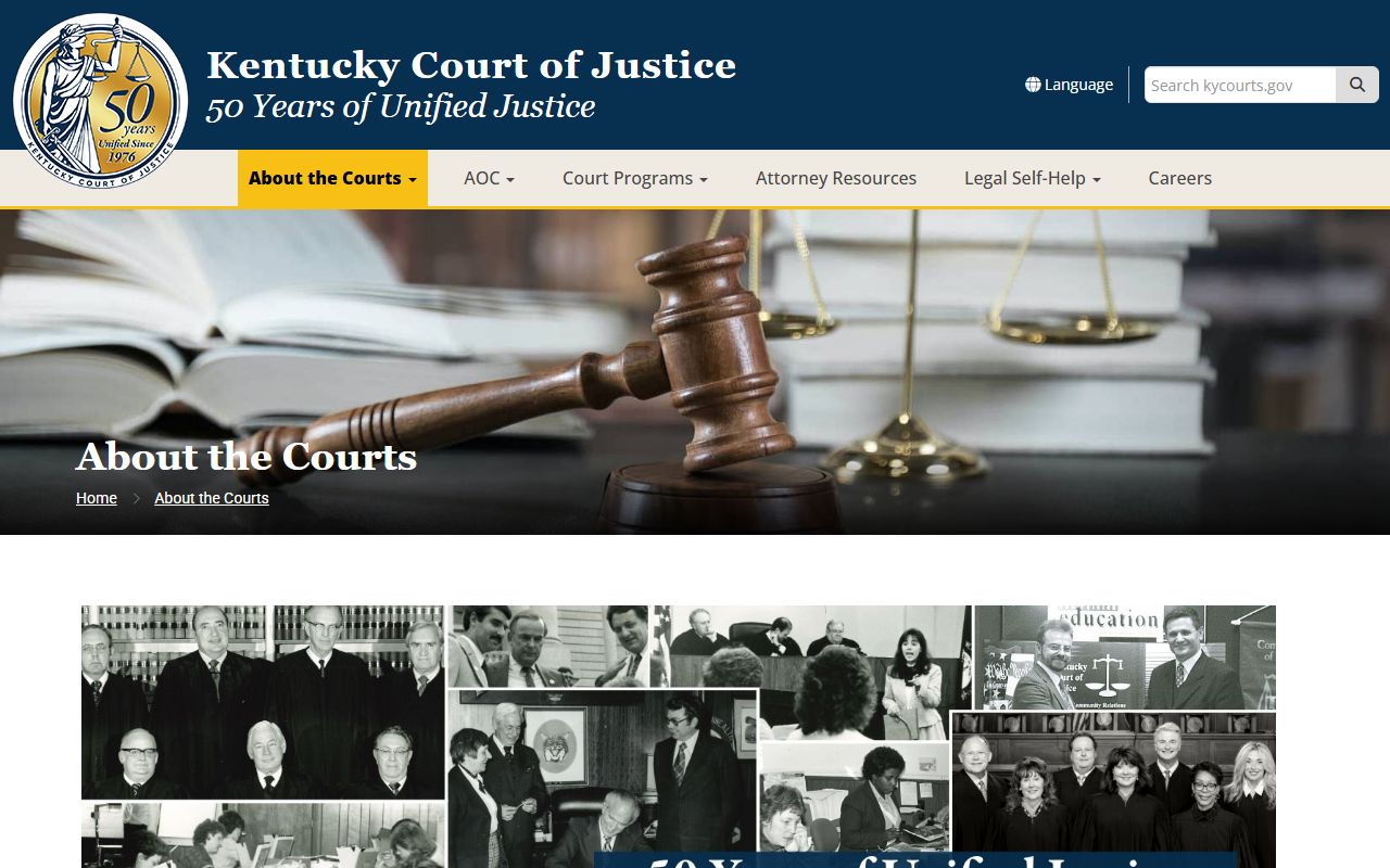 Breckinridge County court records Kentucky unified court structure