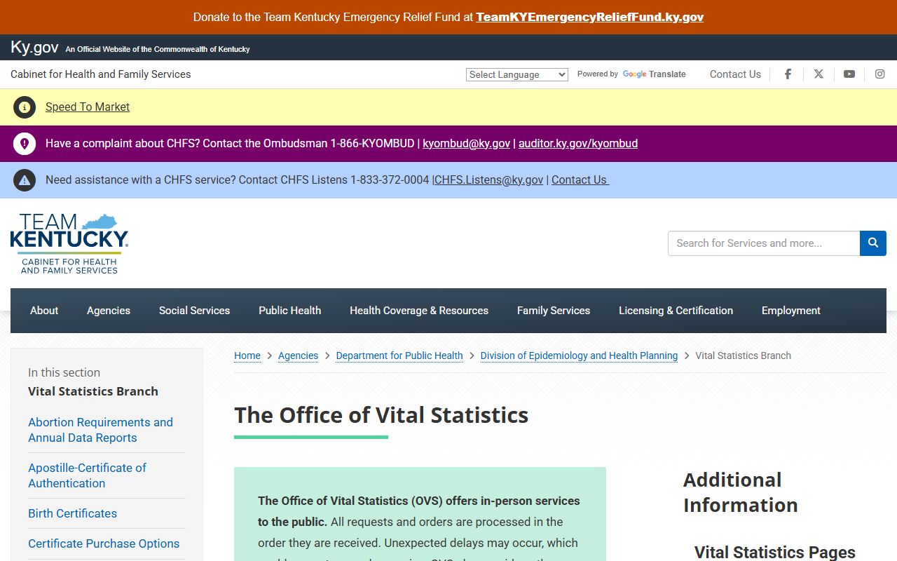 Breckinridge County marriage and divorce records Kentucky Office of Vital Statistics